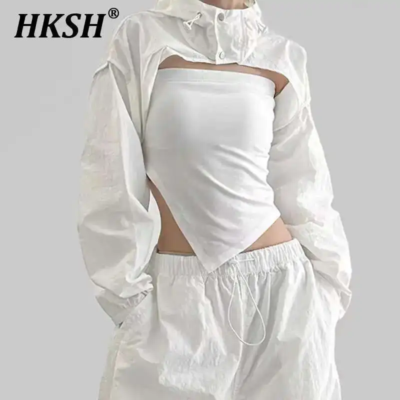 HKSH Korean Style Spring Summer New Solid Color Hoodies Drawstring Short Stacked Shawl Sunscreen Coats Chic Fashion Thin HK4554
HKSH Korean Style Spring Summer New Solid Color Hoodies Drawstring Short Stacked Shawl Sunscreen Coats Chic Fashion Thin HK4554