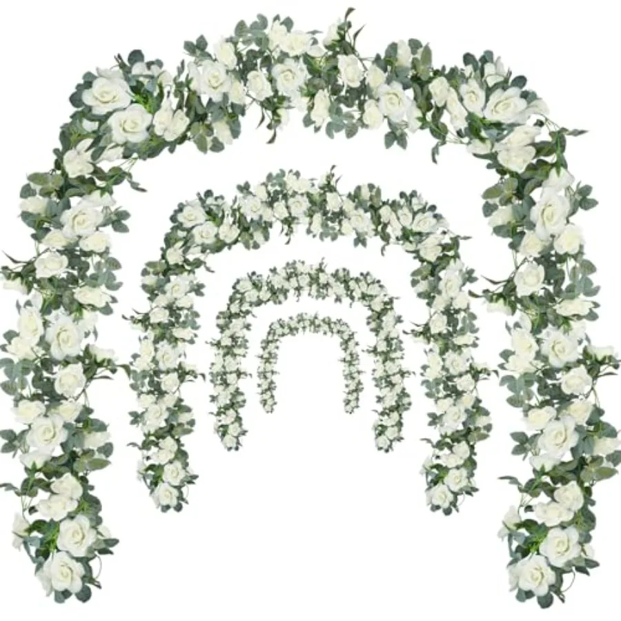 Flower Garland Rose Vine 4Pcs 28Feet Artificial Floral Garland with Green Leaves Hanging Rose Vine for Wedding Party Garden Hom
Flower Garland Rose Vine 4Pcs 28Feet Artificial Floral Garland with Green Leaves Hanging Rose Vine for Wedding Party Garden Hom