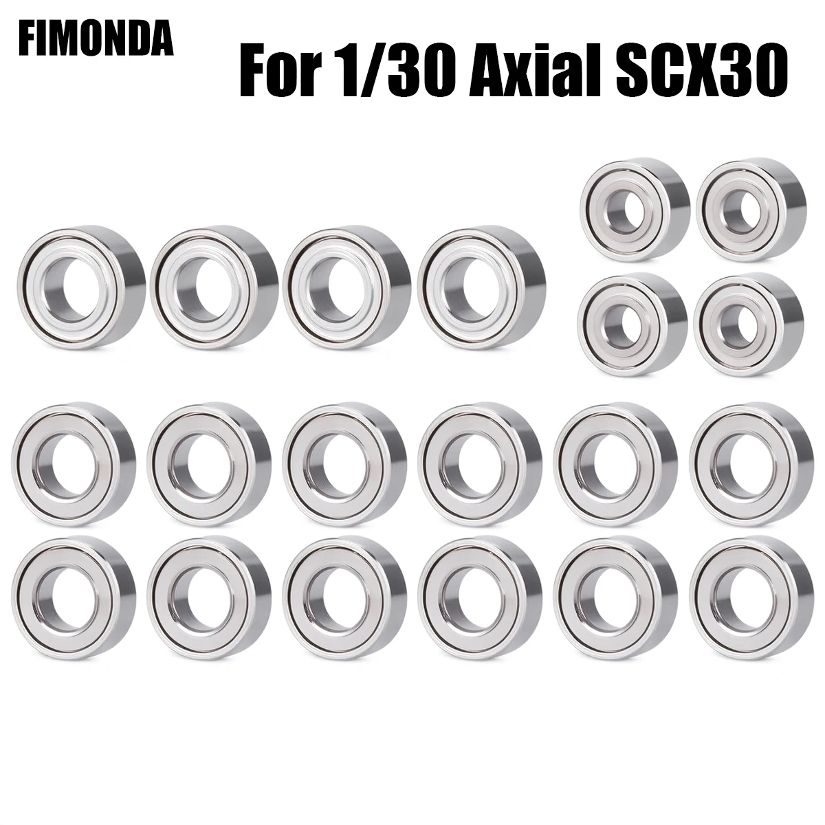 20Pcs Stainless Steel Bearing Kit for 1/30 RC Crawler Axial SCX30 Replacement Parts
20Pcs Stainless Steel Bearing Kit for 1/30 RC Crawler Axial SCX30 Replacement Parts