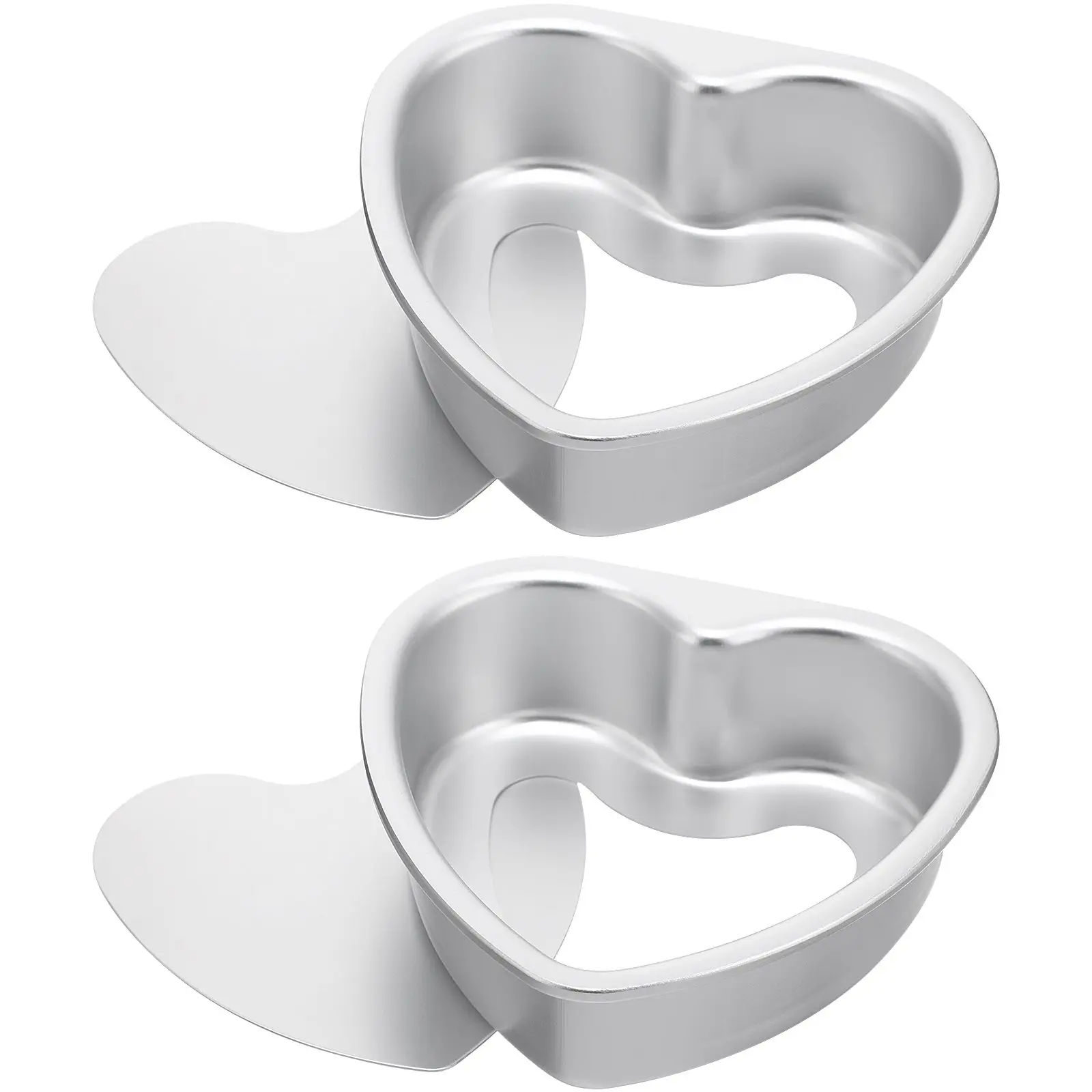 2Pcs Heart Cake Mold 6 Inch Aluminum Alloy Heart Shaped Cake Pan Detachable Bottom Pans for Baking Cookies Cheesecake Mousse
2Pcs Heart Cake Mold 6 Inch Aluminum Alloy Heart Shaped Cake Pan Detachable Bottom Pans for Baking Cookies Cheesecake Mousse
