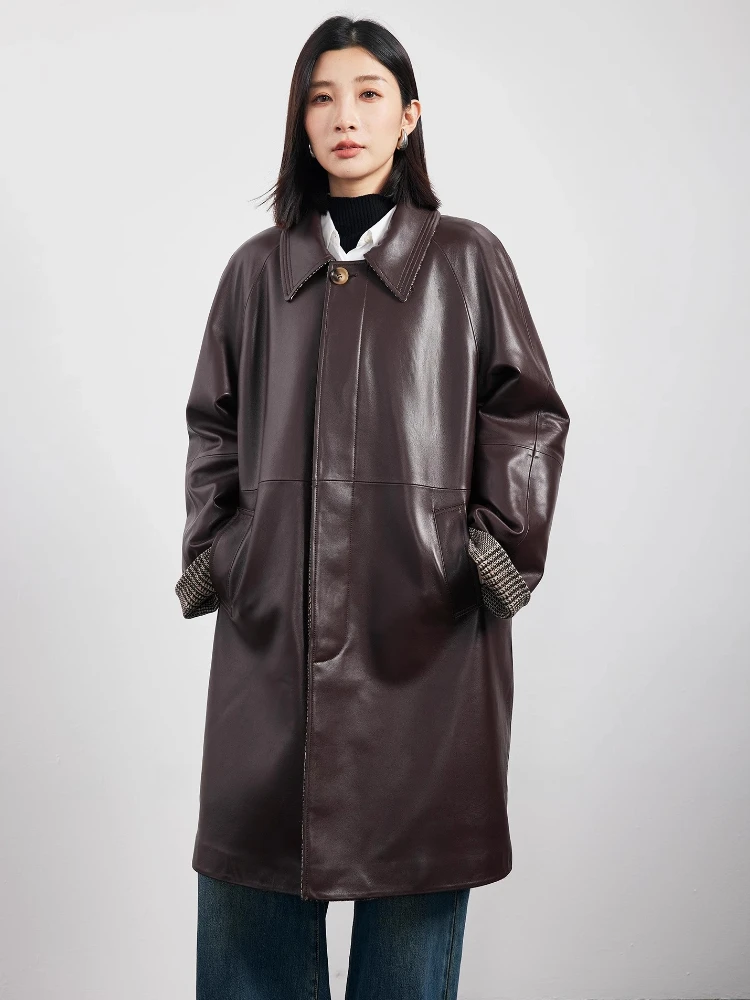 Winter Long Genuine Leather Windbreaker Jackets for Women High-end Simple Double-sided Wear Real Sheepskin Houndstooth Wool Coat
Winter Long Genuine Leather Windbreaker Jackets for Women High-end Simple Double-sided Wear Real Sheepskin Houndstooth Wool Coat