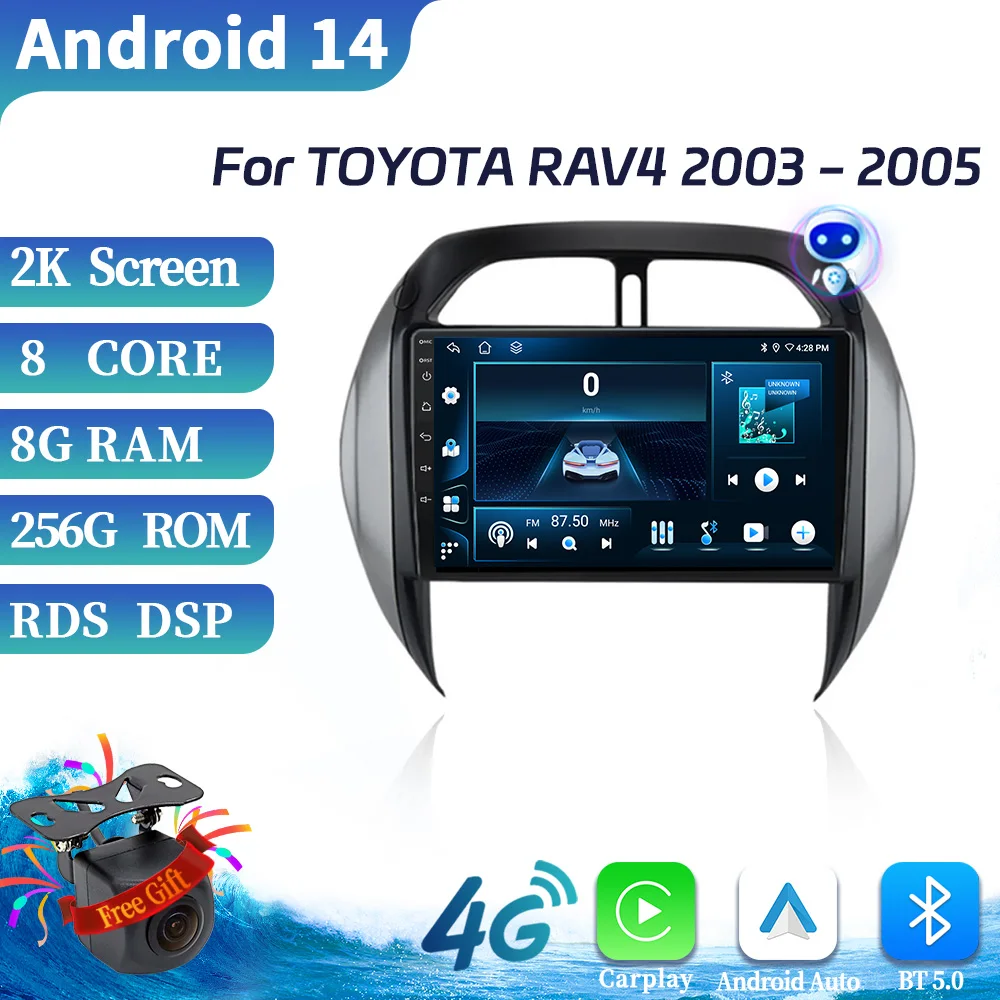 Android 14 For TOYOTA RAV4 2003-2005 Car Radio Multimedia Wireless Bluetooth Carplay Navigation 4G GPS Navigation Screen Stereo
Android 14 For TOYOTA RAV4 2003-2005 Car Radio Multimedia Wireless Bluetooth Carplay Navigation 4G GPS Navigation Screen Stereo