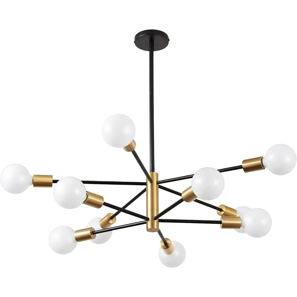 Modern E26/E27 Chandelier Dining Room 4/6/8/10/12-Light Sputnik Ceiling Light Fixture Height Adjustable Mid Century Pendant Lamp
Modern E26/E27 Chandelier Dining Room 4/6/8/10/12-Light Sputnik Ceiling Light Fixture Height Adjustable Mid Century Pendant Lamp