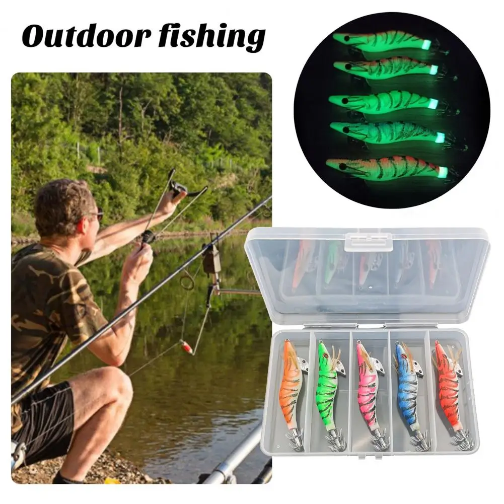 5Pcs 10CM/12G Luminous Shrimp Bait With Squid Jig Hook Realistic Bionic Artificial Lure Bass Walleye Trout Fishing Accessories
5Pcs 10CM/12G Luminous Shrimp Bait With Squid Jig Hook Realistic Bionic Artificial Lure Bass Walleye Trout Fishing Accessories