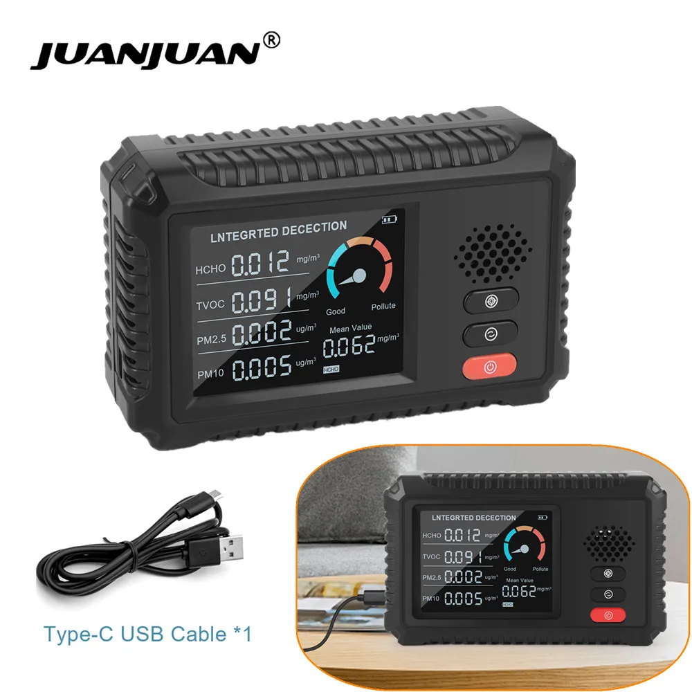 New HLW-100 Multifunctional Air Quality Monitor TVOC HCHO PM2.5 PM10 Gas Detector Gas Analyzer Home Office Outdoor 50% Off
New HLW-100 Multifunctional Air Quality Monitor TVOC HCHO PM2.5 PM10 Gas Detector Gas Analyzer Home Office Outdoor 50% Off