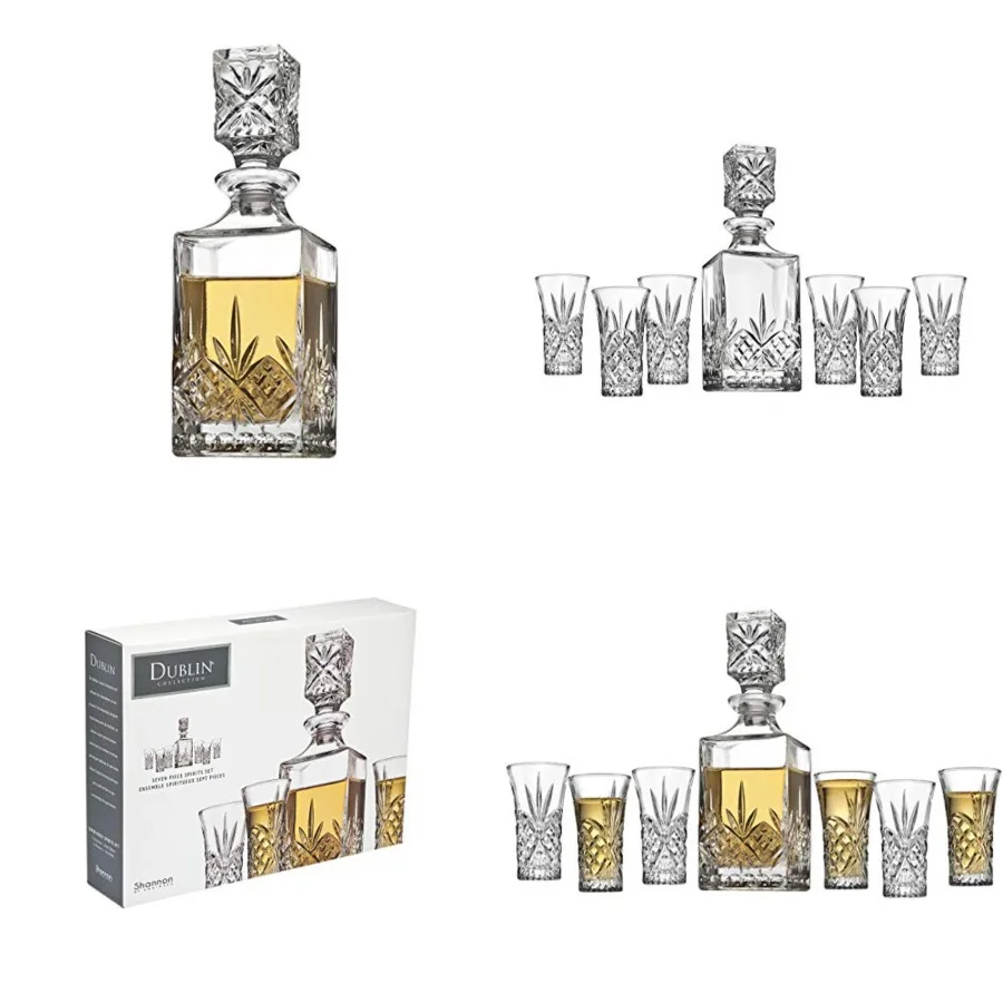 Mini Whiskey Decanter and Shot Glasses Barware Set - 10oz Decanter for Scotch Wine or Vodka - Dublin Collection
Mini Whiskey Decanter and Shot Glasses Barware Set - 10oz Decanter for Scotch Wine or Vodka - Dublin Collection