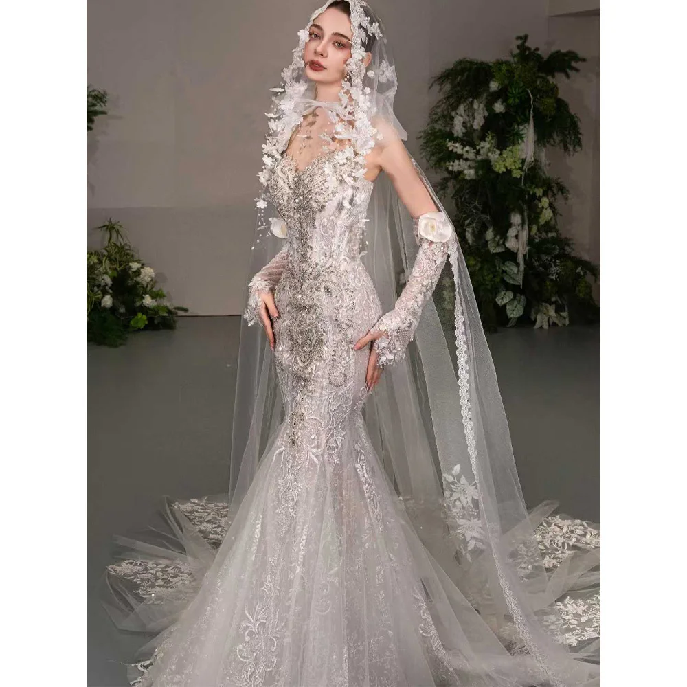 Женское сексуальное свадебное платье в форме сердца с бисером и кристаллами, индивидуальное платье-футляр с вышивкой
Женское сексуальное свадебное платье в форме сердца с бисером и кристаллами, индивидуальное платье-футляр с вышивкой