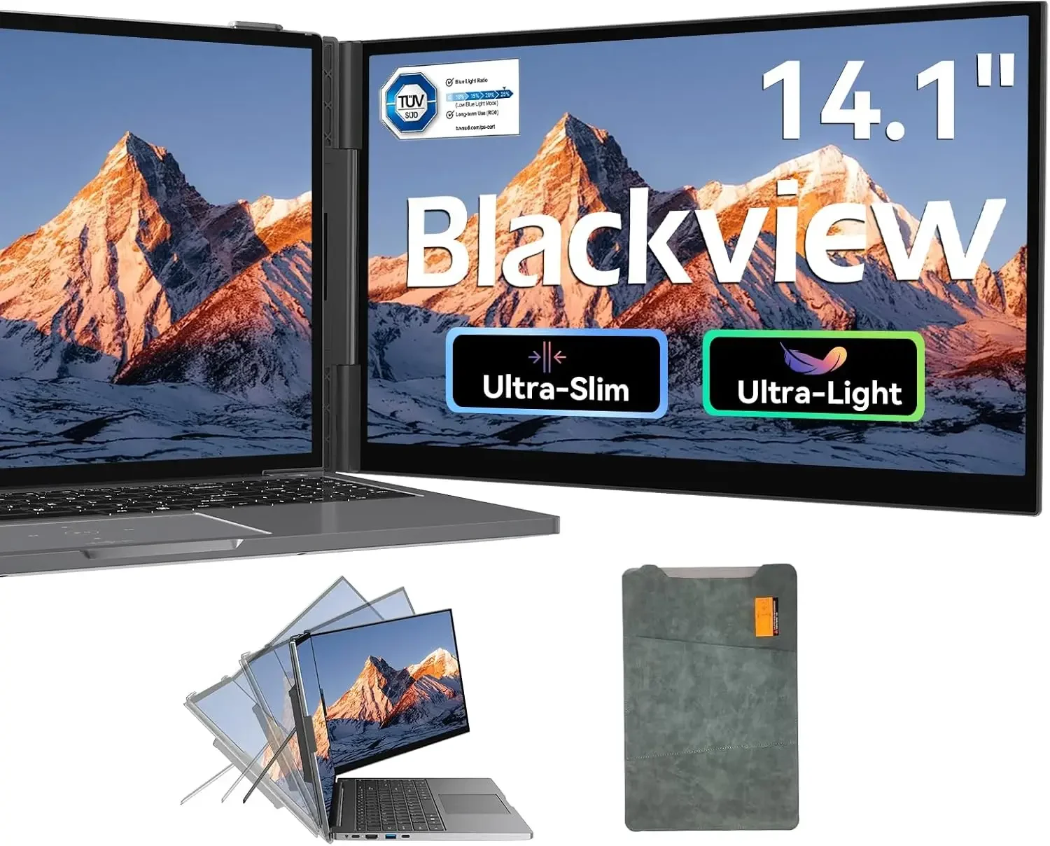 Laptop Screen Extender, 1.3lbs Ultra-Light & 0.17" Ultra-Slim, 14" FHD 1080P IPS Portable Laptop Monitor Extender, Travel Dual M
Laptop Screen Extender, 1.3lbs Ultra-Light & 0.17" Ultra-Slim, 14" FHD 1080P IPS Portable Laptop Monitor Extender, Travel Dual M