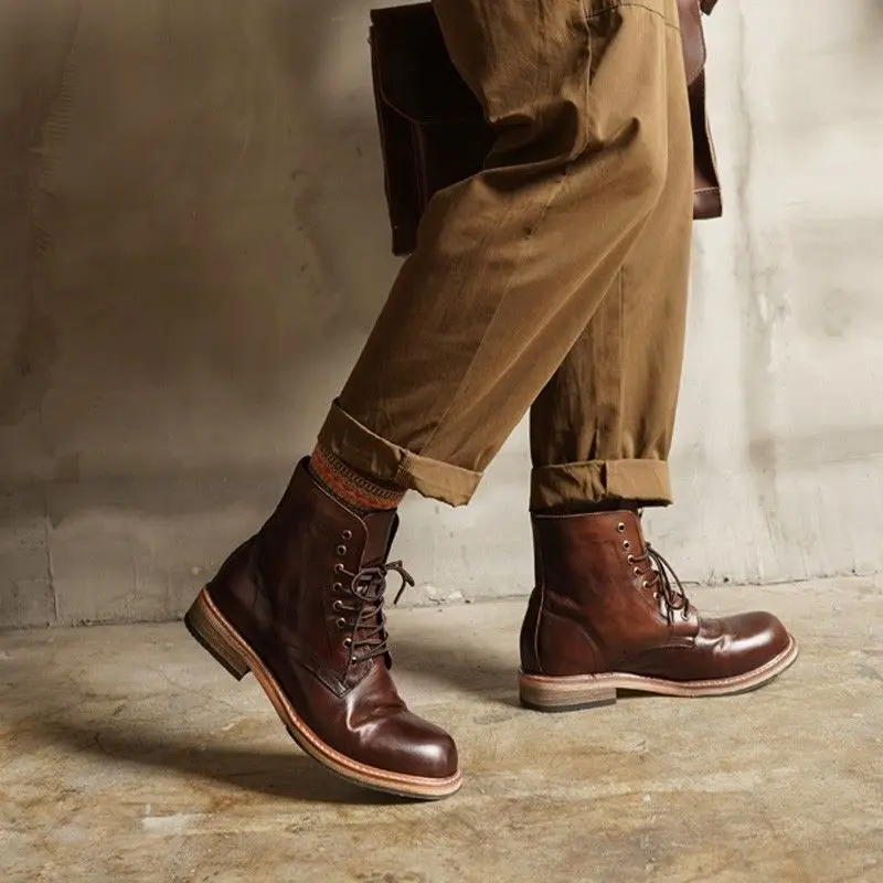 High Quality Handmade American Retro Leather Working Wear British Men High-Top Casual Warm Non-Slip Horse Motorcycle
High Quality Handmade American Retro Leather Working Wear British Men High-Top Casual Warm Non-Slip Horse Motorcycle