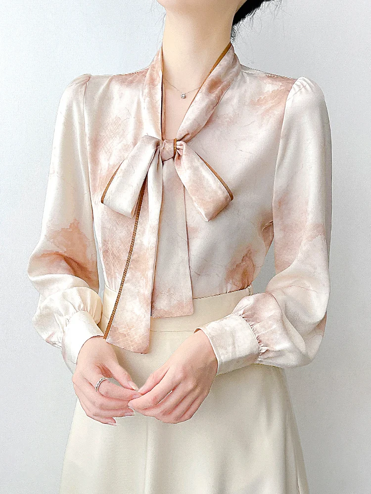 Korean Sle Printed Silk Satin Blouse with Sa Long Sve Women's Profional Commuting Interview irt Breathable Skin-F...
Korean Sle Printed Silk Satin Blouse with Sa Long Sve Women's Profional Commuting Interview irt Breathable Skin-F...