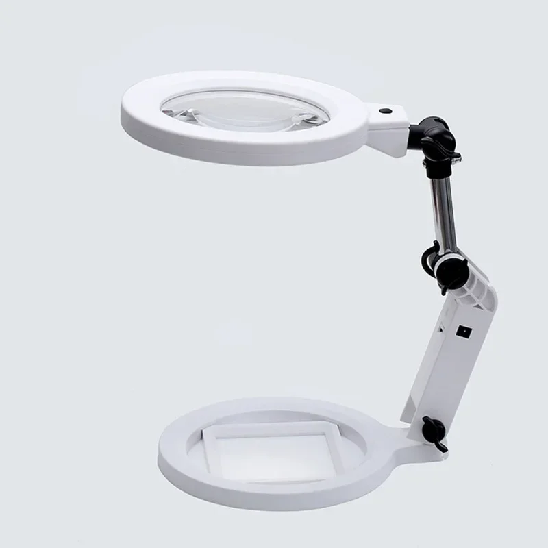 Table Top Stand Folding Magnifying Glass with LED Lights 2X 5X Loupe Helping Hand Soldering Phone Screen Magnifier Solder Clamp
Table Top Stand Folding Magnifying Glass with LED Lights 2X 5X Loupe Helping Hand Soldering Phone Screen Magnifier Solder Clamp
