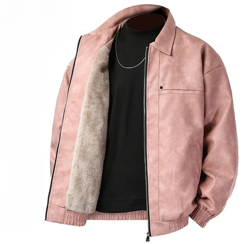 Outcoat Faux Leather Jacket Must-have Men Autumn and Winter Features Thick Warm Windproof Lapel Loose Jacket Versatile Coat Men
Outcoat Faux Leather Jacket Must-have Men Autumn and Winter Features Thick Warm Windproof Lapel Loose Jacket Versatile Coat Men