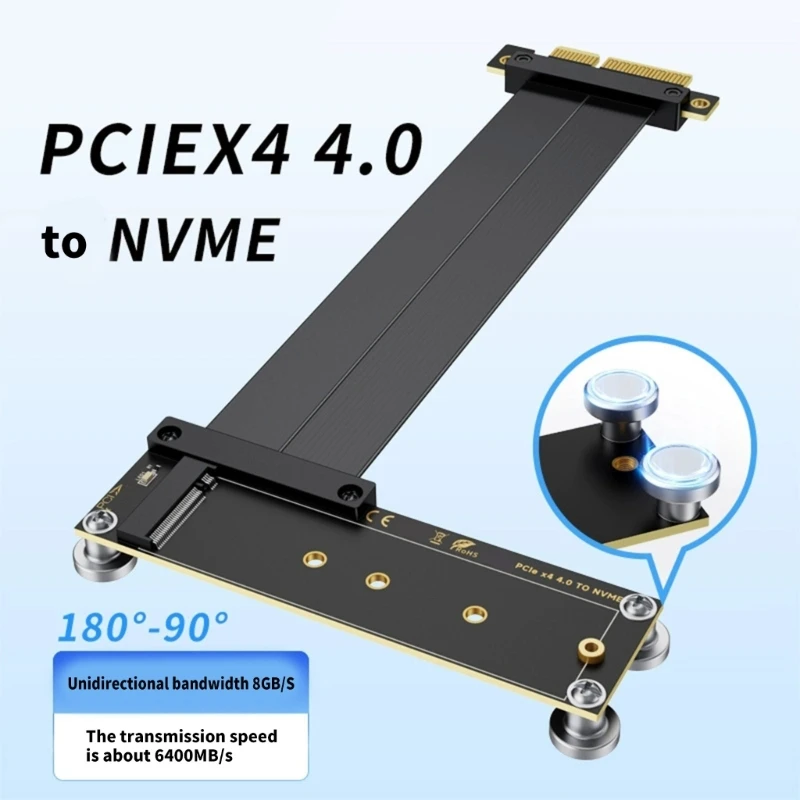 PCIe4.0 4X Adapters Cable Full Design Heat Dissipation H8WD
PCIe4.0 4X Adapters Cable Full Design Heat Dissipation H8WD