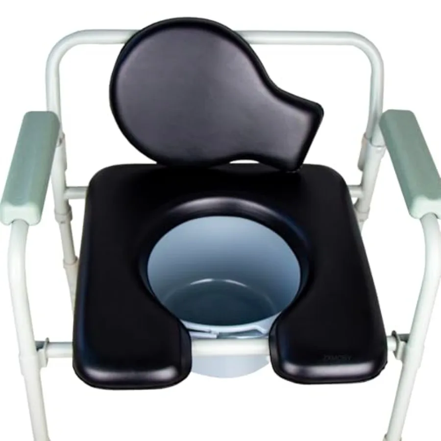 PU Commode Seat Cushion Universal Fit Toilet Chair, Sponge Padded Soft Pad for Bedside Commode Seat, with Two White Snaps and S
PU Commode Seat Cushion Universal Fit Toilet Chair, Sponge Padded Soft Pad for Bedside Commode Seat, with Two White Snaps and S