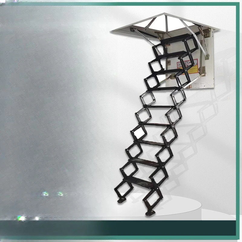 High quality rhombus aluminum magnesium alloy reinforced loft telescopic stairs villa duplex lift stairs
High quality rhombus aluminum magnesium alloy reinforced loft telescopic stairs villa duplex lift stairs
