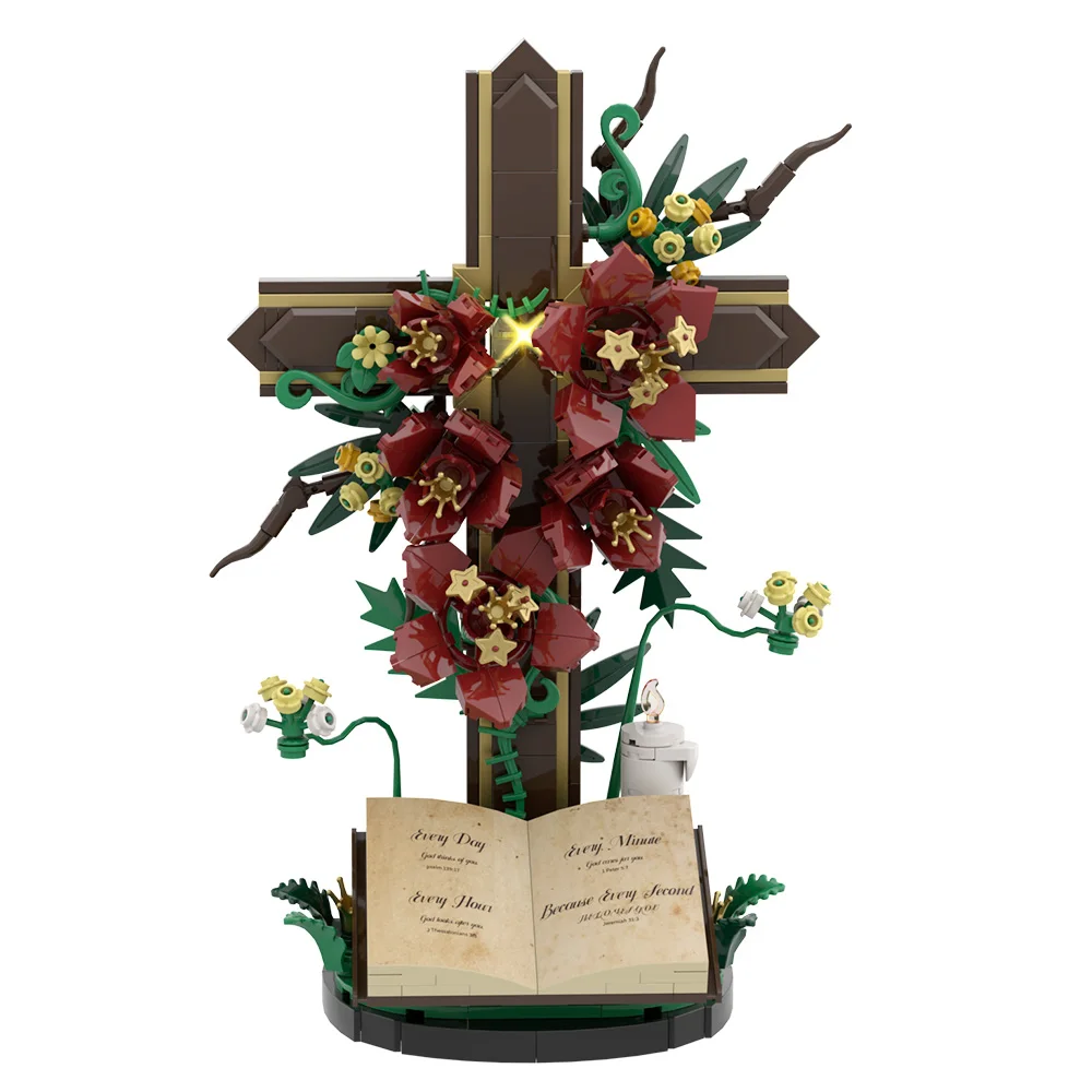 Gobricks MOC Crimson Prayer Cross Flower Building Blocks Model Church Cross Flower Bricks diy Assembled Toy Children Gift
Gobricks MOC Crimson Prayer Cross Flower Building Blocks Model Church Cross Flower Bricks diy Assembled Toy Children Gift