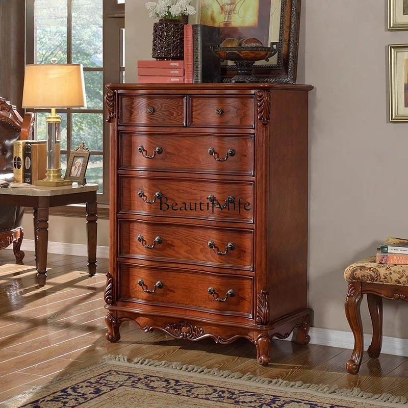 American solid wood living room porch drawer locker six drawer storage cabinet
American solid wood living room porch drawer locker six drawer storage cabinet
