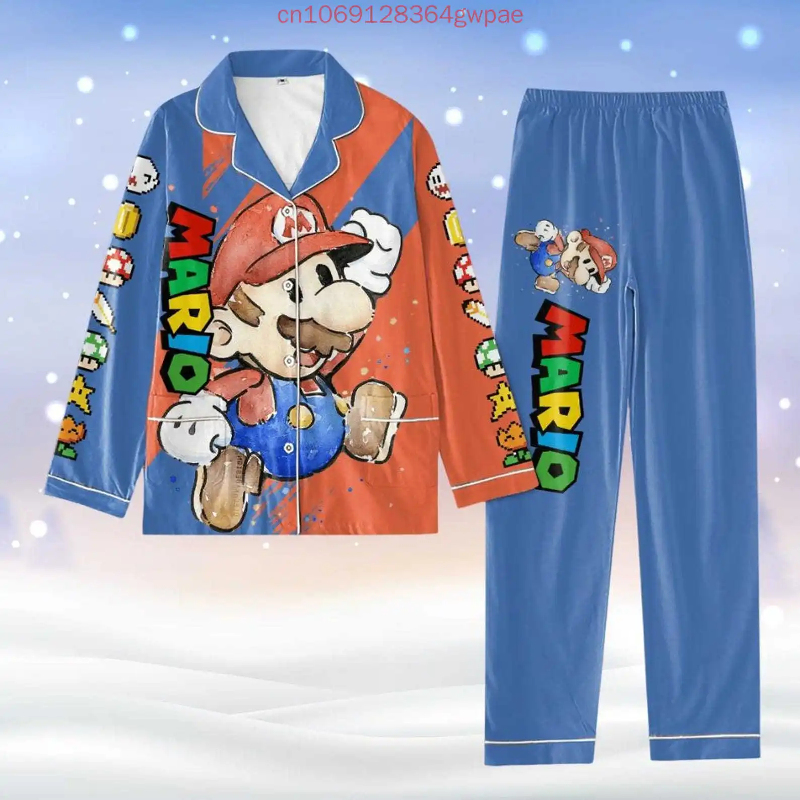Super Mario Shirt Pajama Set 3d Print Super Mario Bros Casual Men's and Women's Long Sleeve Shirt Pajama Set Family Pajama Sets
Super Mario Shirt Pajama Set 3d Print Super Mario Bros Casual Men's and Women's Long Sleeve Shirt Pajama Set Family Pajama Sets