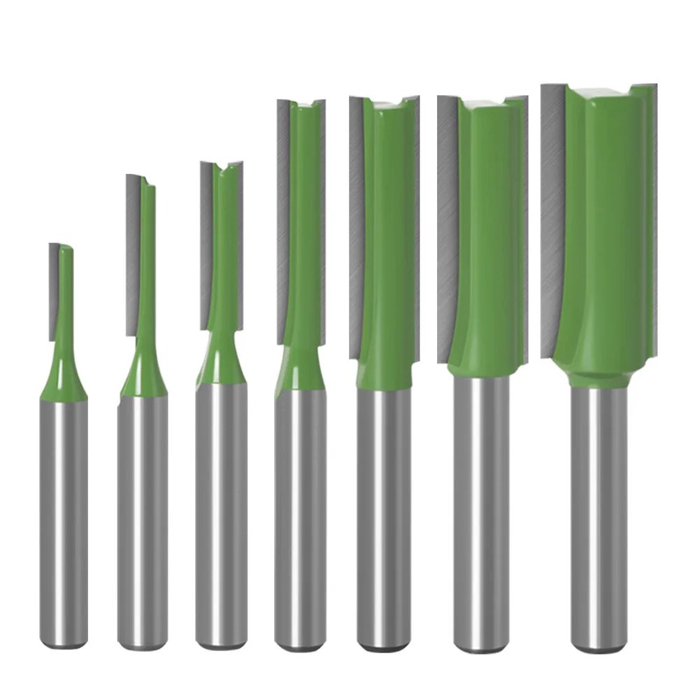 Kits Router Bit Tools Accessories Parts Straight 6mm 7Pcs/set Bit Double Router Flute For Woodworking Brand New
Kits Router Bit Tools Accessories Parts Straight 6mm 7Pcs/set Bit Double Router Flute For Woodworking Brand New