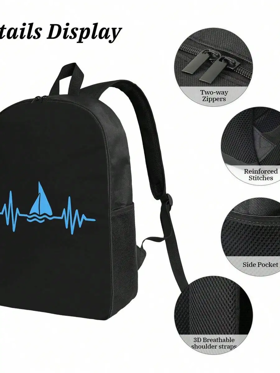 Large Capacity Lightweight Backpack With Sailboat Heartbeat Design For Adults Travel School
Large Capacity Lightweight Backpack With Sailboat Heartbeat Design For Adults Travel School