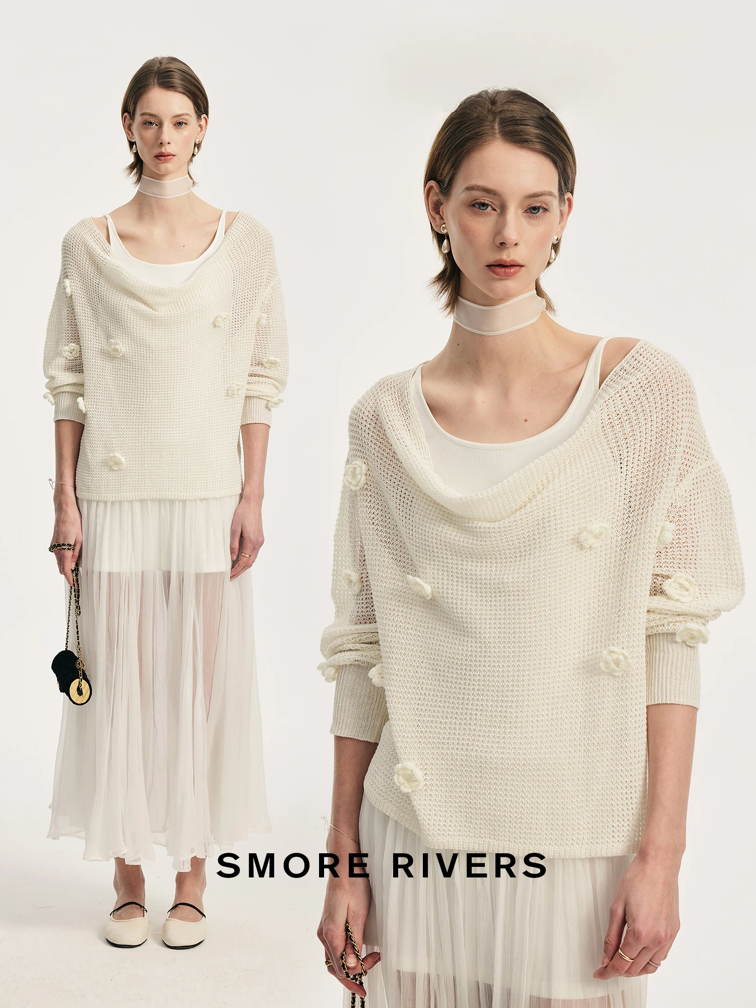 Handmade Silk Linen Smog Elegant Tea Rose Printed Open Collar Cover up Women's T-shirt by SMORE RIVERS Summer 2025 Fashion
Handmade Silk Linen Smog Elegant Tea Rose Printed Open Collar Cover up Women's T-shirt by SMORE RIVERS Summer 2025 Fashion