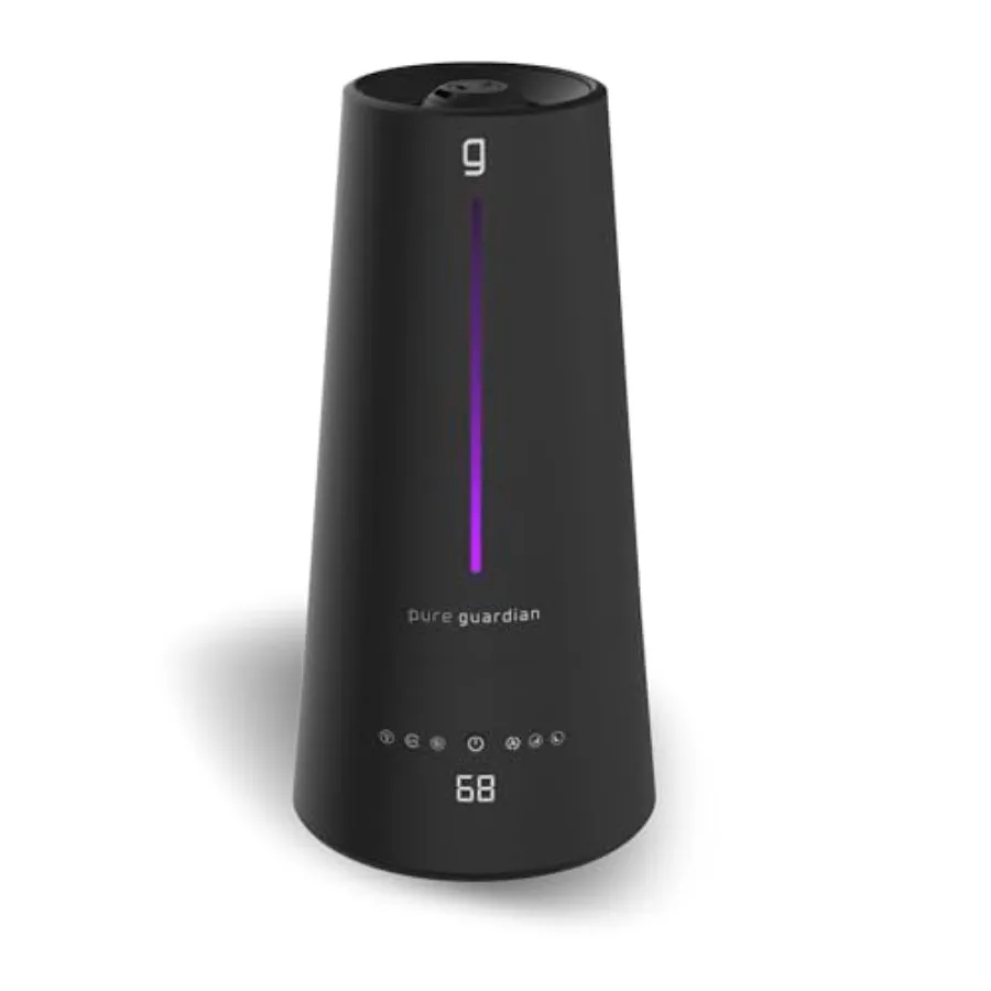 Ultrasonic warm cool mist humidifier for large rooms up to 540 sq. ft., black ABS plastic, UV-C light + IntelliSense humidistat
Ultrasonic warm cool mist humidifier for large rooms up to 540 sq. ft., black ABS plastic, UV-C light + IntelliSense humidistat