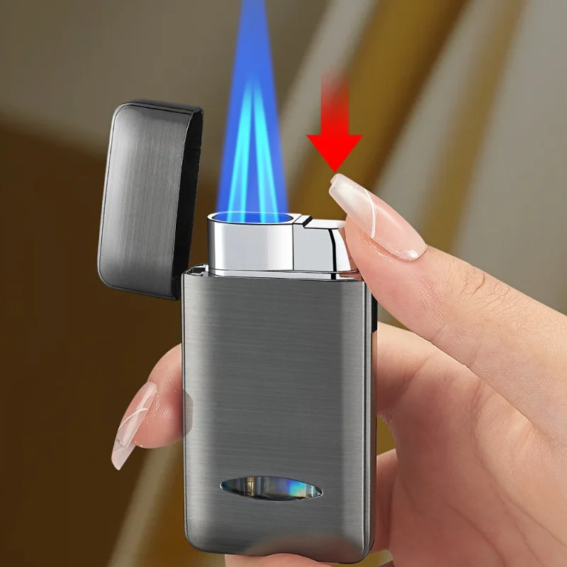 New Gold Bar Blue Fire Cigar Igniter Inflatable Windproof Open Flame Lighter for Smokes Cigarette Lighters & Smoking Accessories
New Gold Bar Blue Fire Cigar Igniter Inflatable Windproof Open Flame Lighter for Smokes Cigarette Lighters & Smoking Accessories
