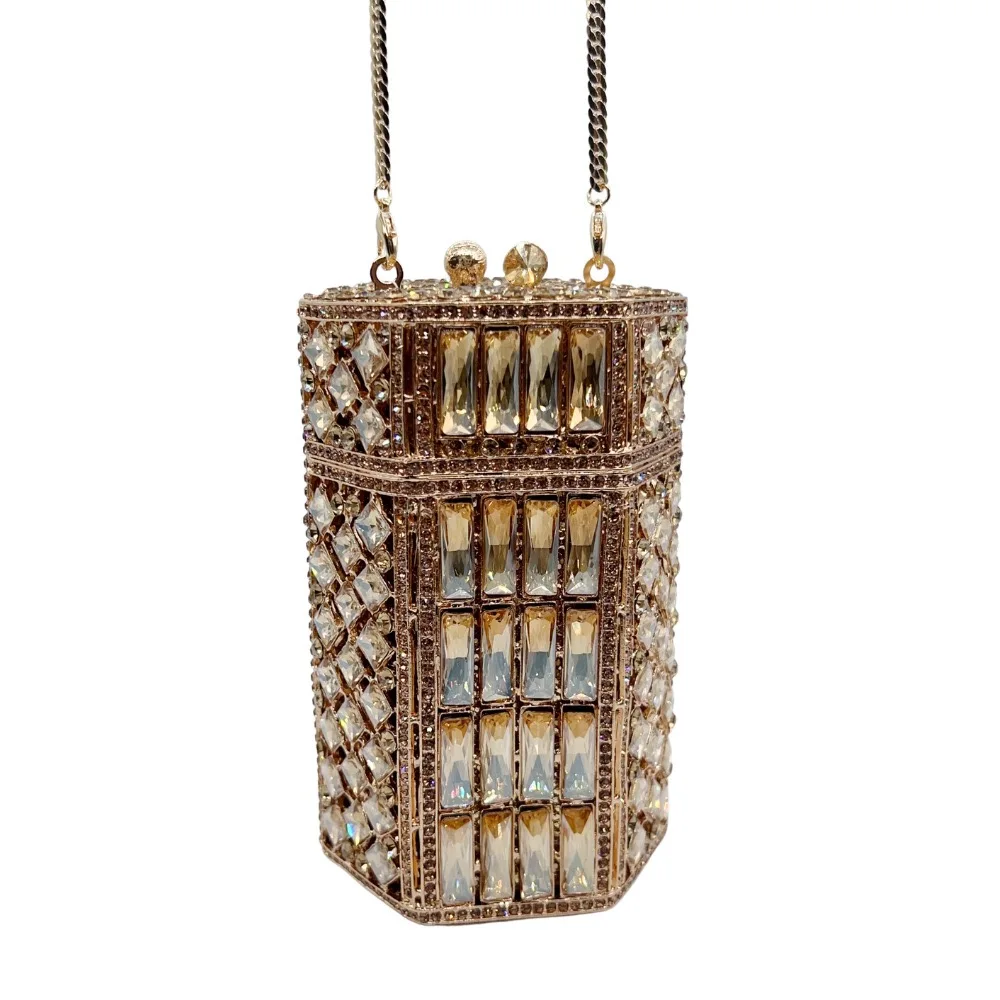 XMESSUN New Hexagonal Cylinder Stone Clutch, Rhinestone Evening Bag for Women, European & American Party Diamond Handbag
XMESSUN New Hexagonal Cylinder Stone Clutch, Rhinestone Evening Bag for Women, European & American Party Diamond Handbag