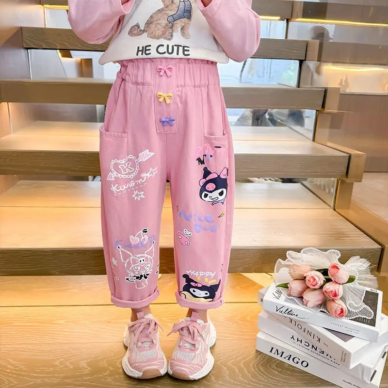 Girly Heart Kawaii Kuromi Anime Sanrio Casual Pants Cute New Fashion Children Printed Casual Clothes Trousers Gifts for Kids
Girly Heart Kawaii Kuromi Anime Sanrio Casual Pants Cute New Fashion Children Printed Casual Clothes Trousers Gifts for Kids