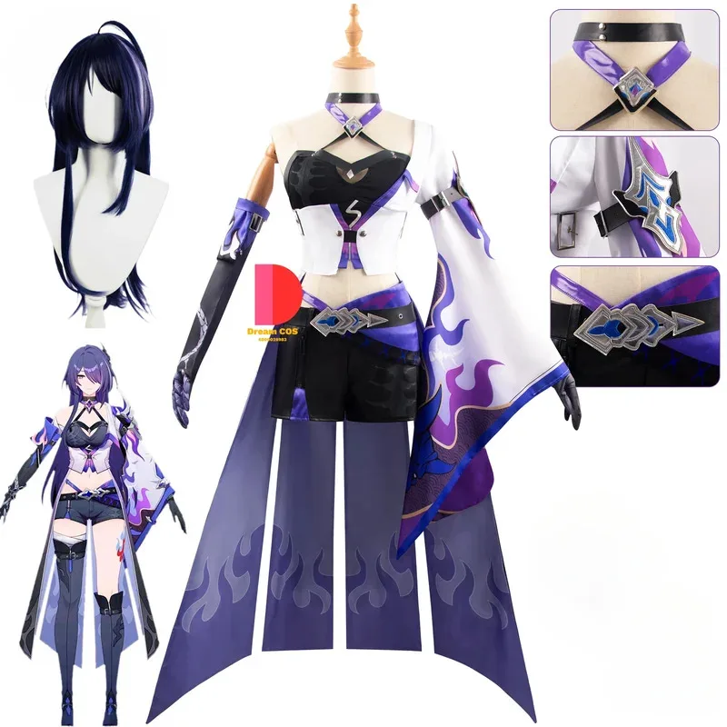 DY2025Acheron Косплей Игра Honkai Star Rail Костюм Платье Парик Обувь Полный комплект Удобный для бюджета Женщин Ролевые игры Карнавальная вечеринка Esse 
DY2025Acheron Косплей Игра Honkai Star Rail Костюм Платье Парик Обувь Полный комплект Удобный для бюджета Женщин Ролевые игры Карнавальная вечеринка Esse
