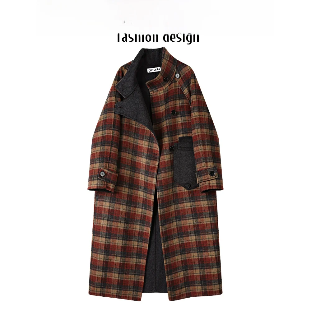CIVICERA Premium Vintage Long Woolen Coat Women's Autumn Winter Lazy Sle Double-sided Tweed Camere Coat Korean Loose Fit
CIVICERA Premium Vintage Long Woolen Coat Women's Autumn Winter Lazy Sle Double-sided Tweed Camere Coat Korean Loose Fit