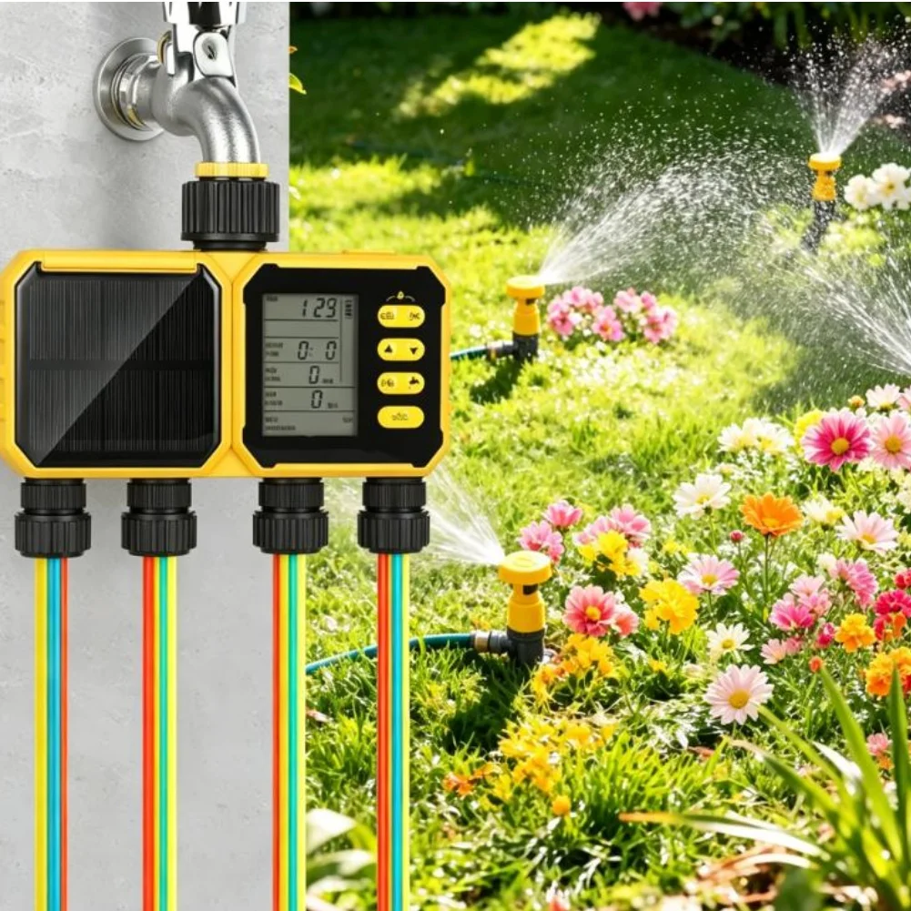 1set LCD Solar Powered 4-ZONE Watering Timer With Rain Sensor Automatic Irrigator Solar Irrigation Controller For Garden
1set LCD Solar Powered 4-ZONE Watering Timer With Rain Sensor Automatic Irrigator Solar Irrigation Controller For Garden