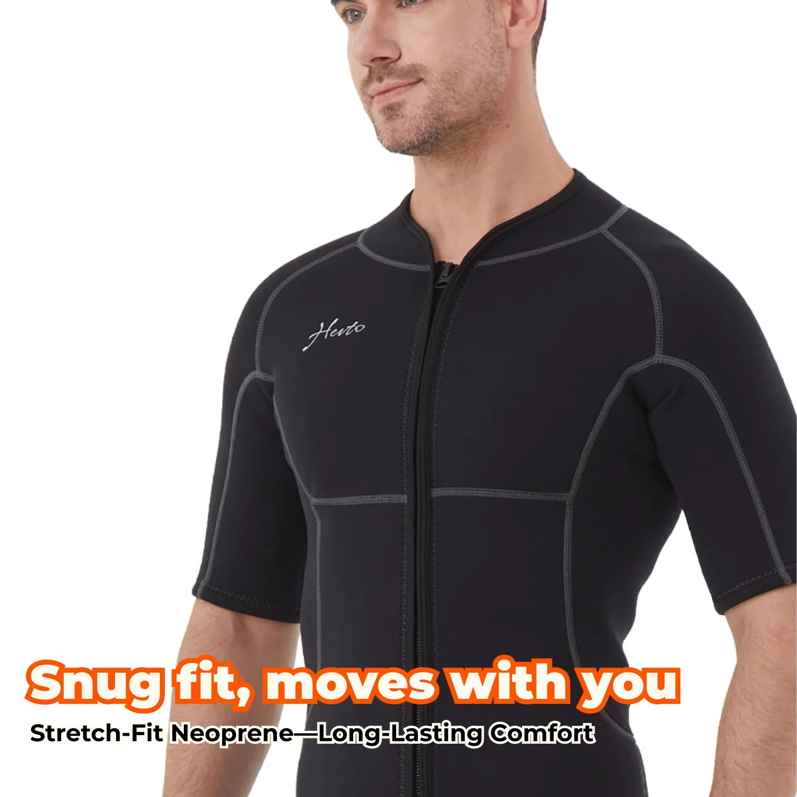 Wetsuit Top Men 1.5MM Short Sleeve Neoprene Jacket for Diving Surfing Swimming Water Adventures
Wetsuit Top Men 1.5MM Short Sleeve Neoprene Jacket for Diving Surfing Swimming Water Adventures