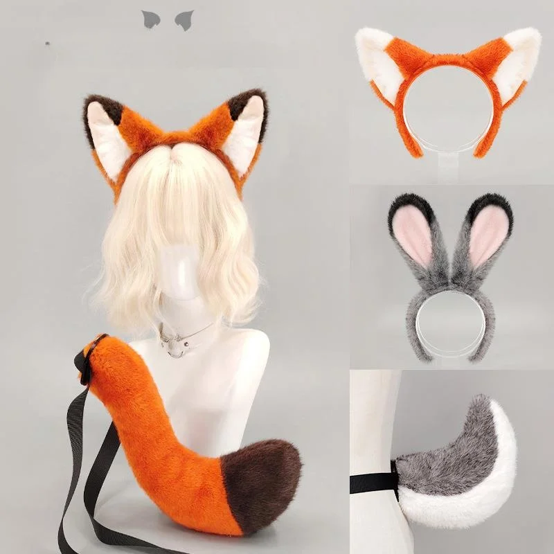 Halloween Party Animal Headband Ear Hairband Dance Performance Props Nick Ears Tail Set Women's Costume Accessories
Halloween Party Animal Headband Ear Hairband Dance Performance Props Nick Ears Tail Set Women's Costume Accessories