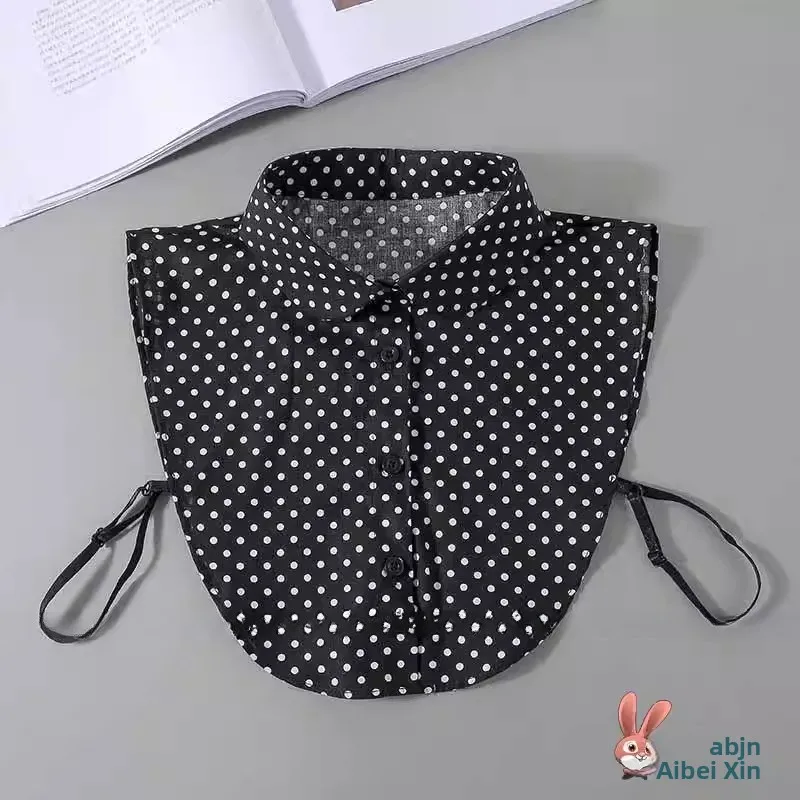 Женский универсальный декоративный воротник для рубашки из хлопка в горошек большого размера, весна-осень, с закругленными углами
Женский универсальный декоративный воротник для рубашки из хлопка в горошек большого размера, весна-осень, с закругленными углами