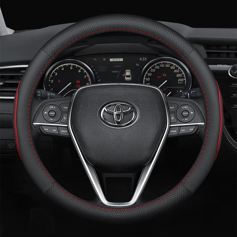 Genuine Leather Steering Wheel Cover Comfort Grip Breathable Non-Slip 15 Inch For Toyota Corolla Camry RAV4 C-HR Highlander
Genuine Leather Steering Wheel Cover Comfort Grip Breathable Non-Slip 15 Inch For Toyota Corolla Camry RAV4 C-HR Highlander