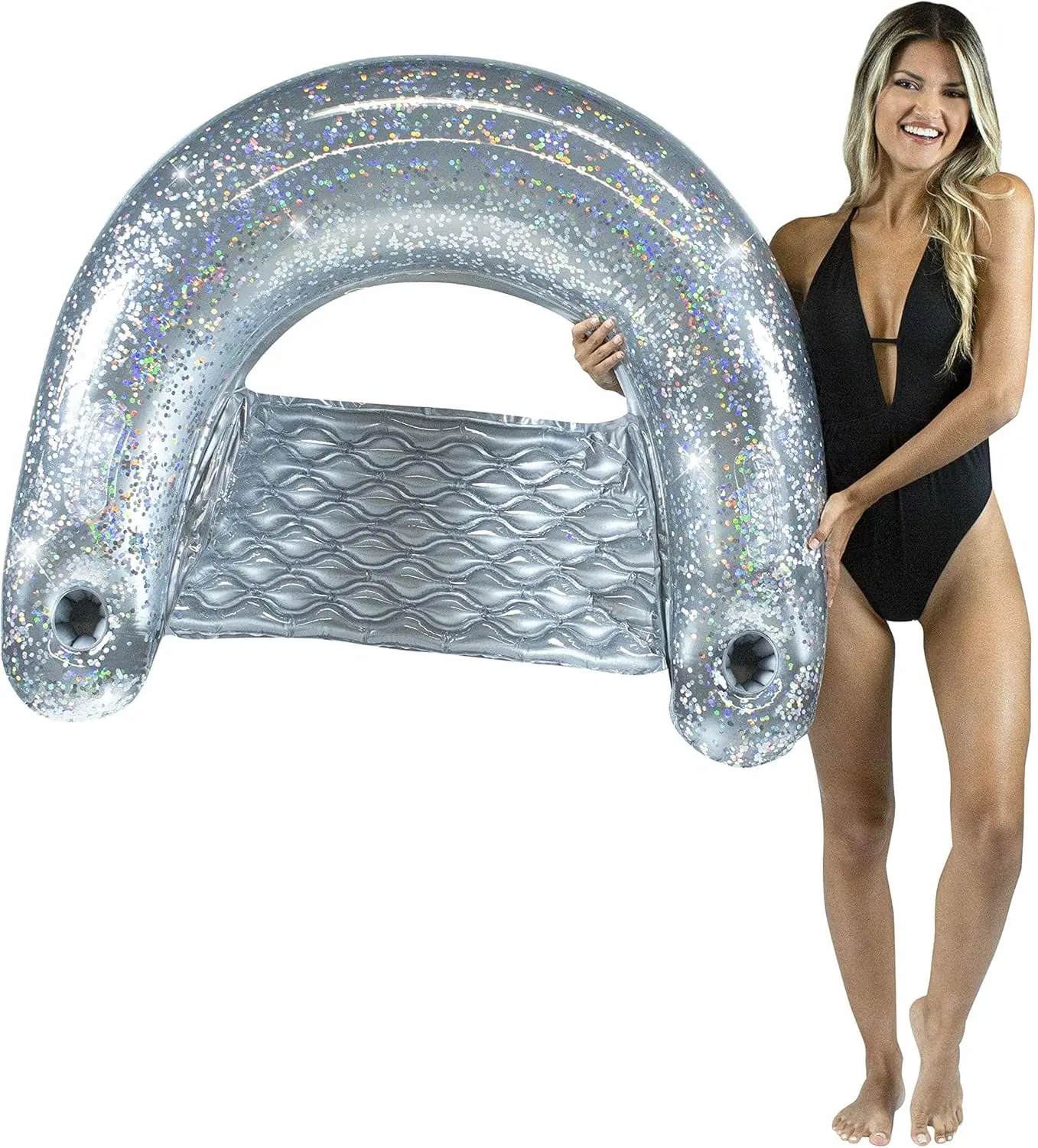 Sun Chair Water Raft, Multiple Chair Styles (Silver Glitter)
Sun Chair Water Raft, Multiple Chair Styles (Silver Glitter)
