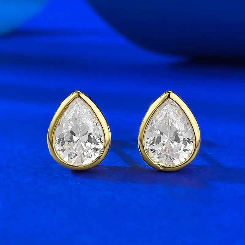 Simple 6x8mm High-Carbon Diamonds Women's Stud Earrings - Gold Plated Stud Earrings for Female & Prom Party Jewelry Gift
Simple 6x8mm High-Carbon Diamonds Women's Stud Earrings - Gold Plated Stud Earrings for Female & Prom Party Jewelry Gift