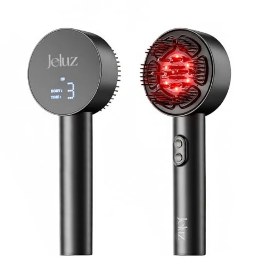 3-in-1 Electric Scalp Massager Red Light Infused Hair Brush with Oil Dispenser IPX7 Waterproof Comb and Scalp Massage Tool for
3-in-1 Electric Scalp Massager Red Light Infused Hair Brush with Oil Dispenser IPX7 Waterproof Comb and Scalp Massage Tool for