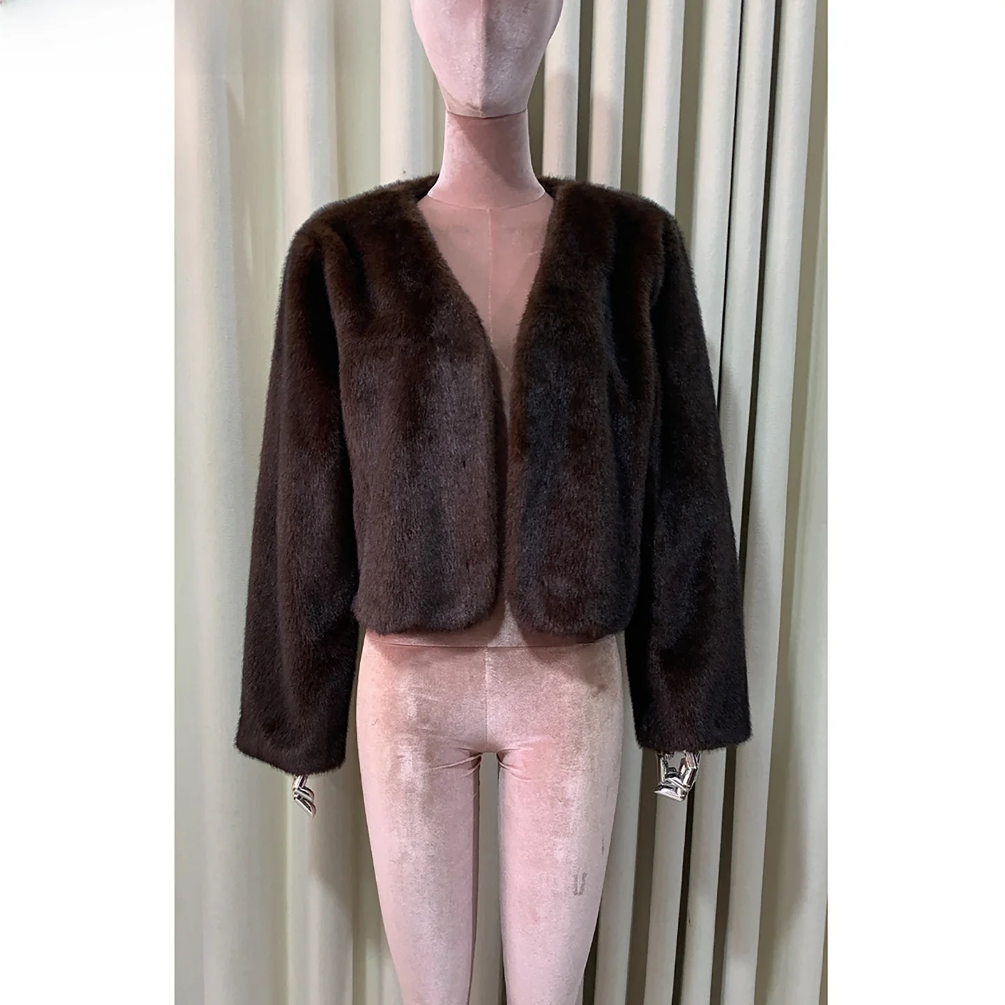 Nerazzurri Brown Fur Coat Women Short Sleeve Long Sleeve Eco-friendly Fur Leather Jacket V-neck Cardigan Casual Style
Nerazzurri Brown Fur Coat Women Short Sleeve Long Sleeve Eco-friendly Fur Leather Jacket V-neck Cardigan Casual Style