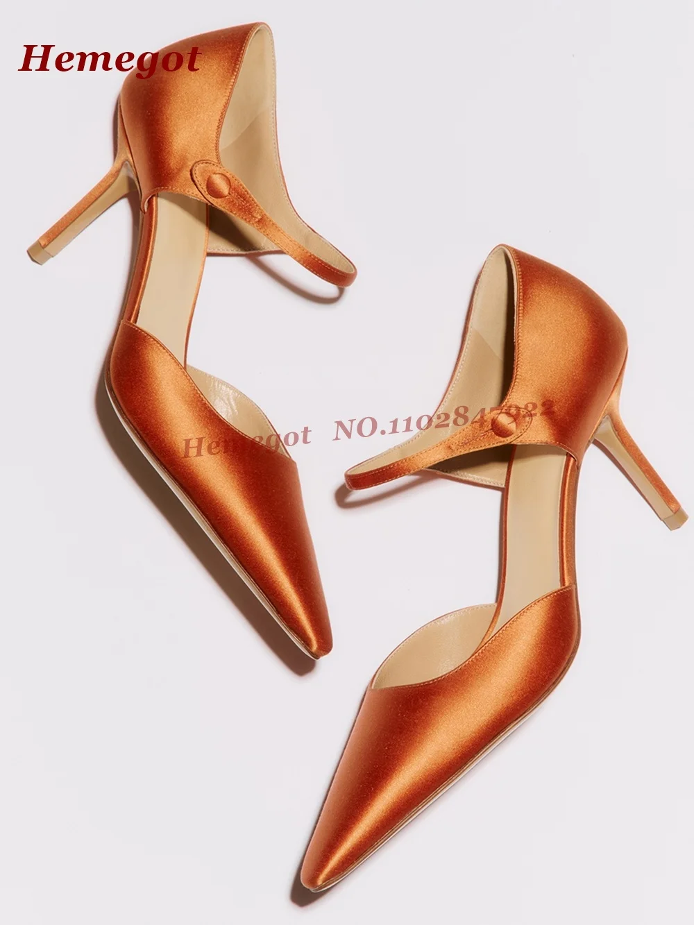 Orange Satin Buckled Shallow Pumps Stiletto High Heels Pointy Toe Glossy Summer Pumps for Women 2026 New Side Air Luxury Shoes
Orange Satin Buckled Shallow Pumps Stiletto High Heels Pointy Toe Glossy Summer Pumps for Women 2026 New Side Air Luxury Shoes