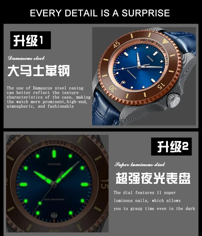 Wholesale Custom Men's Steel Case Automatic Mechanical Movement Watches Gift Waterproof Date Display
Wholesale Custom Men's Steel Case Automatic Mechanical Movement Watches Gift Waterproof Date Display