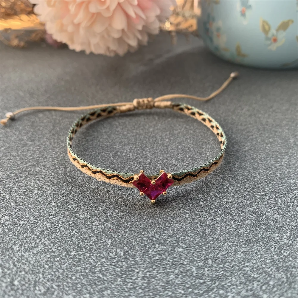 KKBEAD Heart Charm Bracelets for Women New in Handmade Braided Bracelet Cloth Fabric Pulseras Vintage Jewelry Gifts Accessories
KKBEAD Heart Charm Bracelets for Women New in Handmade Braided Bracelet Cloth Fabric Pulseras Vintage Jewelry Gifts Accessories