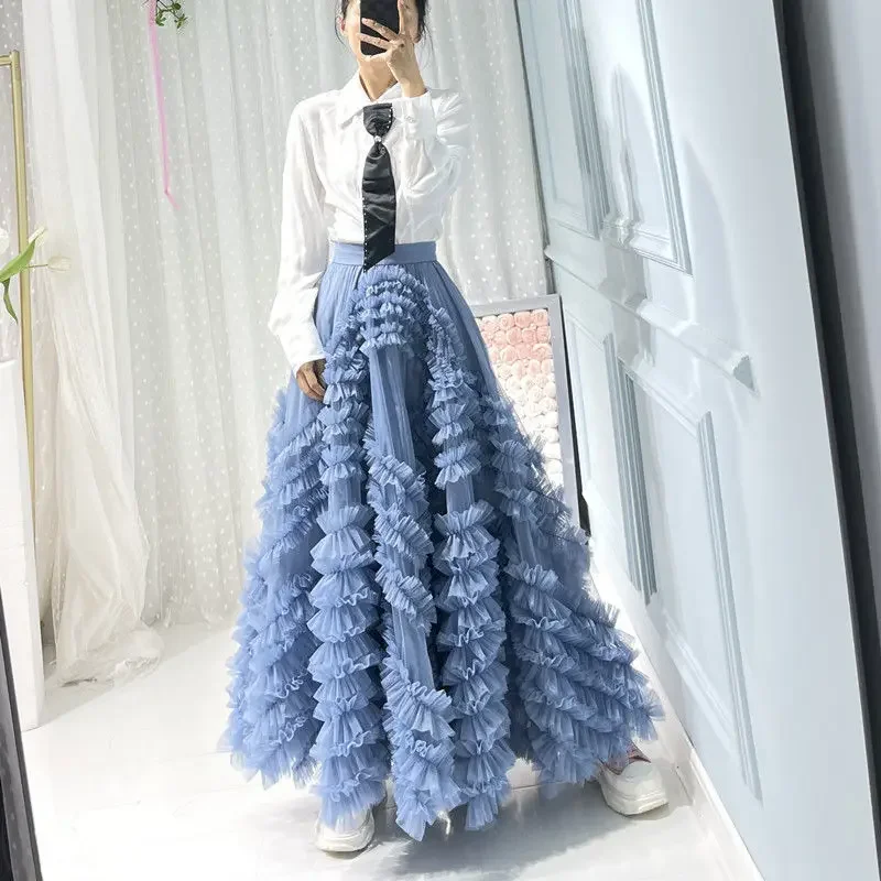 S-XL European and American fluffy mesh skirt Leisure mesh long skirt New Fashion Lace Cake Long Yarn Skirt
S-XL European and American fluffy mesh skirt Leisure mesh long skirt New Fashion Lace Cake Long Yarn Skirt