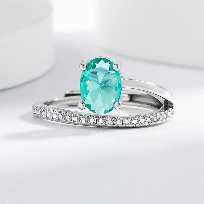 Trendy Teal Blue Open Ring Stackable Silver Rings with Cubic Zirconia for Women Daily Wear Party Jewelry
Trendy Teal Blue Open Ring Stackable Silver Rings with Cubic Zirconia for Women Daily Wear Party Jewelry
