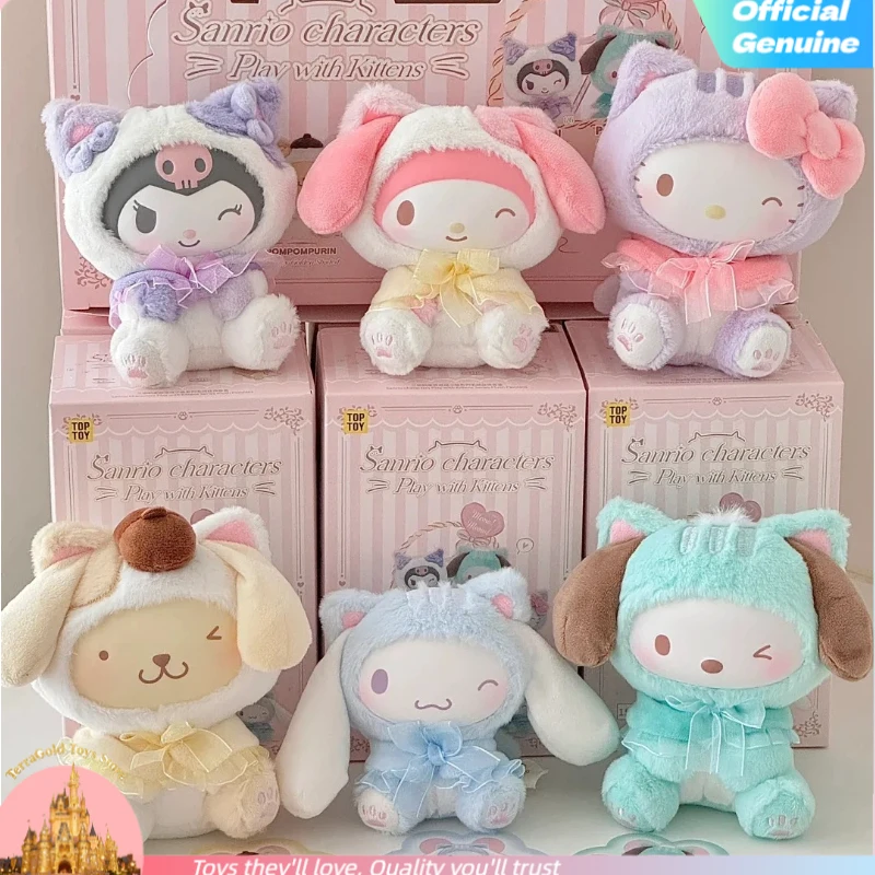TOP TOY Sanrio Family Cute Cat Series Plush Keychain Blind Box Kawaii Stuffed Doll Desktop Ornament For Fans
TOP TOY Sanrio Family Cute Cat Series Plush Keychain Blind Box Kawaii Stuffed Doll Desktop Ornament For Fans