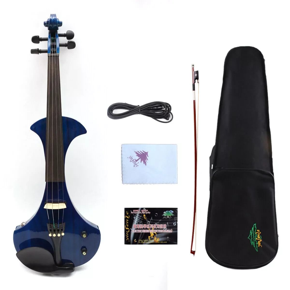 4 string white color Yinfente 4/4 Electric Violin Guitar Shape Sweet Sound Free Case #EV24-2
4 string white color Yinfente 4/4 Electric Violin Guitar Shape Sweet Sound Free Case #EV24-2