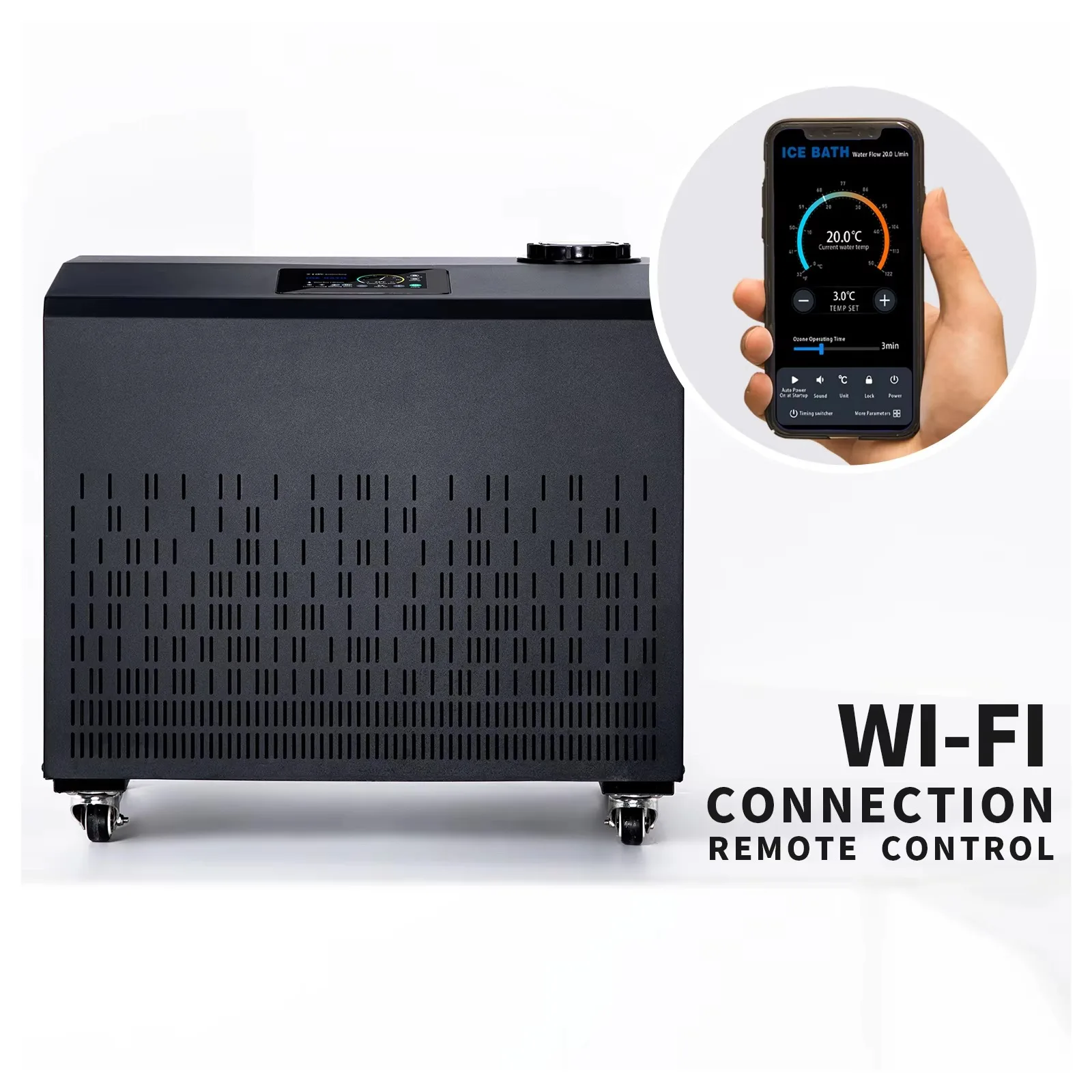 High-Efficiency R410A Ice Bath Chiller, WiFi, Portable, Heater, Filter & Ozone
High-Efficiency R410A Ice Bath Chiller, WiFi, Portable, Heater, Filter & Ozone