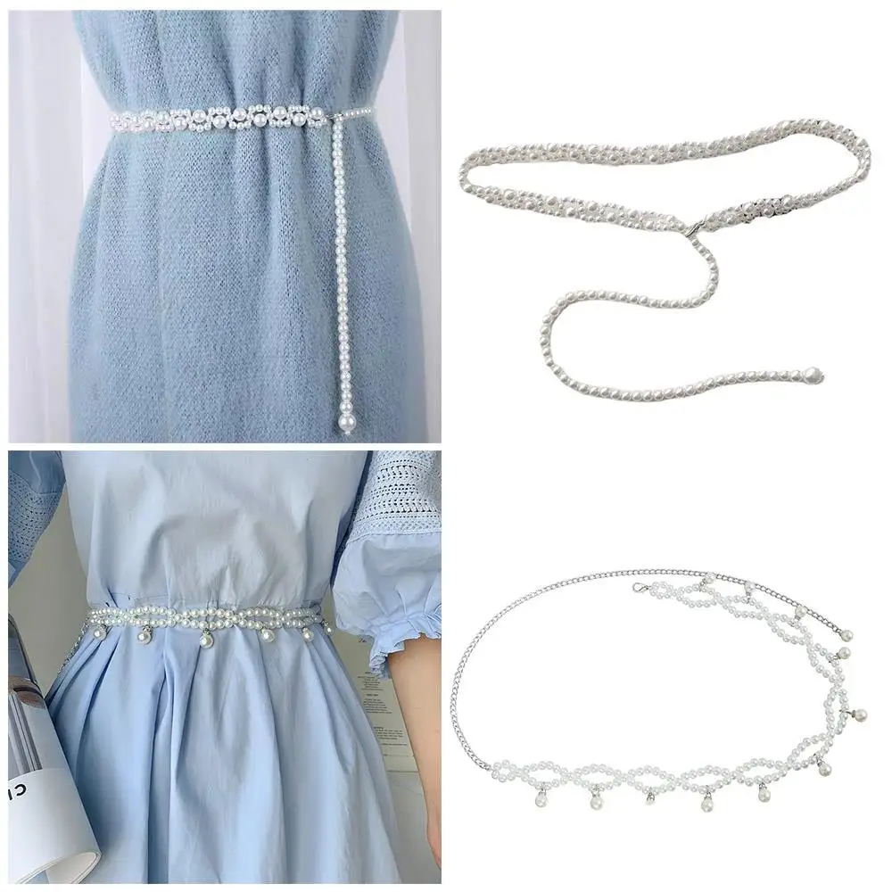 Pearl Waist Chains Dress Skirt Elastic Waistband Adjustable Pearl Belt Multilayer Beaded Waist Belt DIY Simple Decor Thin Band
Pearl Waist Chains Dress Skirt Elastic Waistband Adjustable Pearl Belt Multilayer Beaded Waist Belt DIY Simple Decor Thin Band