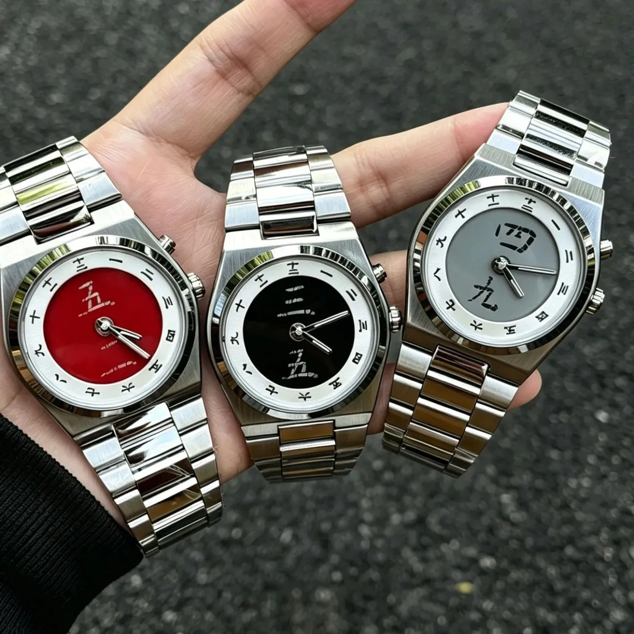 Men's Quartz Watch with Stainless Steel Band Chinese Character Markers Minimalist Design Water Resistant Wristwatch
Men's Quartz Watch with Stainless Steel Band Chinese Character Markers Minimalist Design Water Resistant Wristwatch